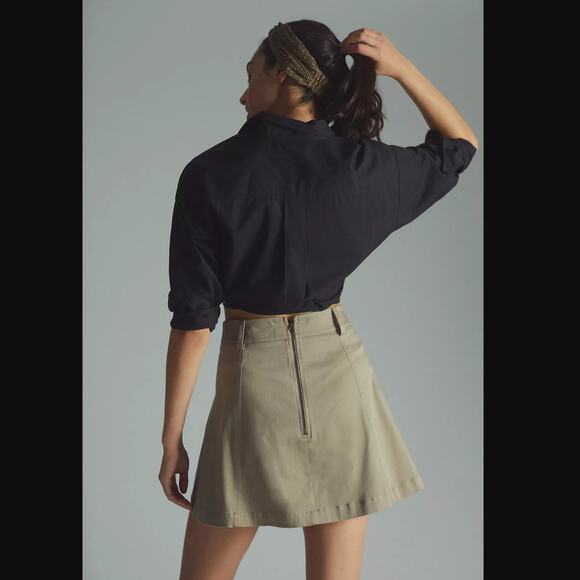 NWT Anthropologie Porridge Utility Mini Skirt - Small - Picture 2 of 5